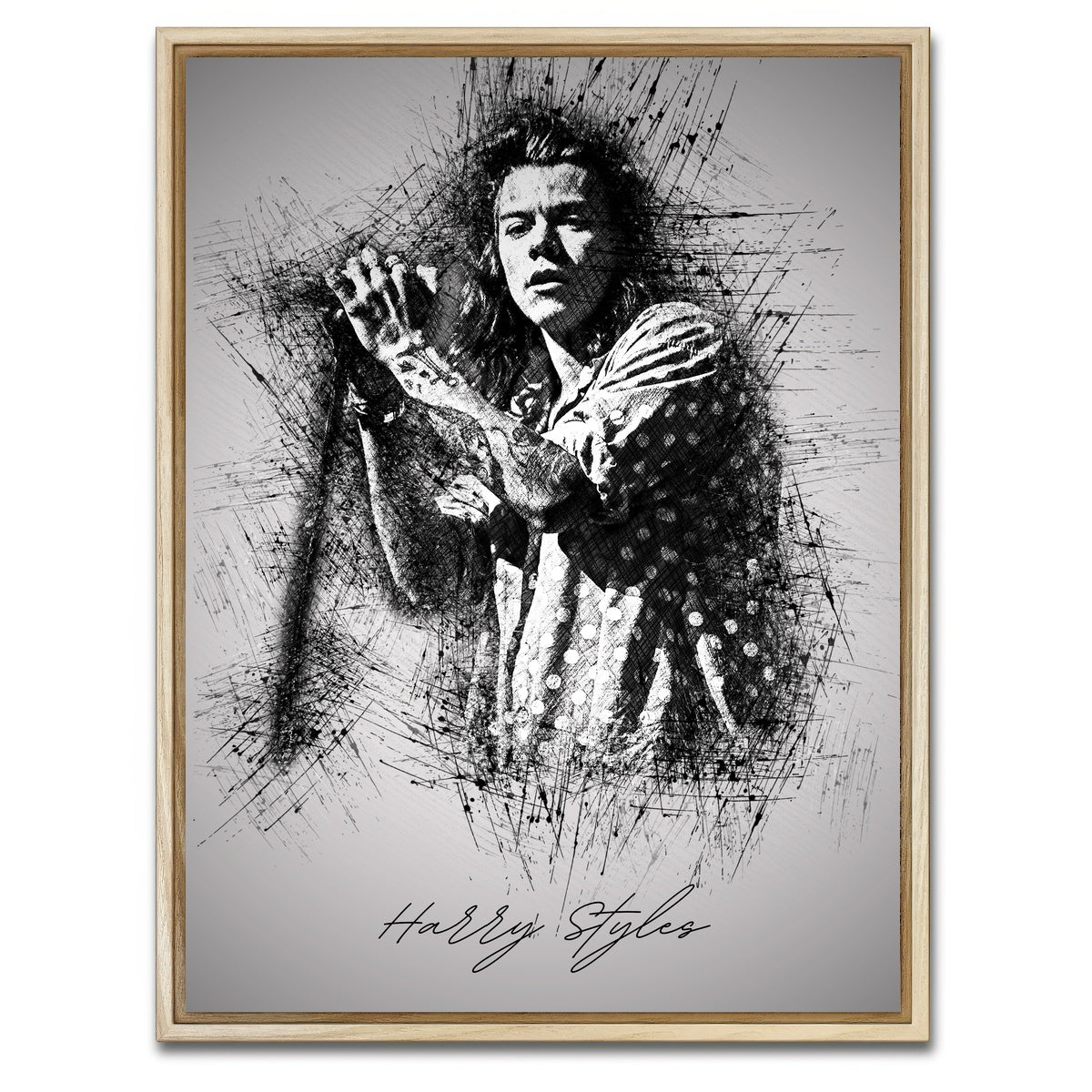 AUTO-MOCKUP WHITE | Harry Styles | 1 Piece | Natural Framed Canvas | group=3x4