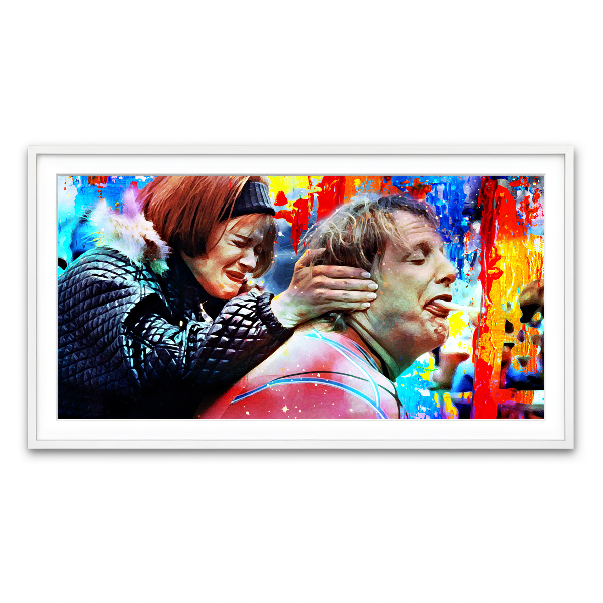 Framed Print 2x1 White