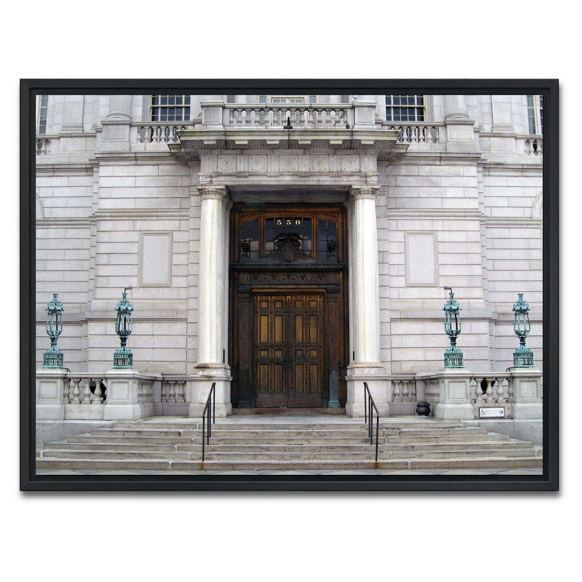 AUTO-MOCKUP WHITE | Hartford Connecticut Town Hall | 1 Piece | Black Framed Canvas | group=4x3