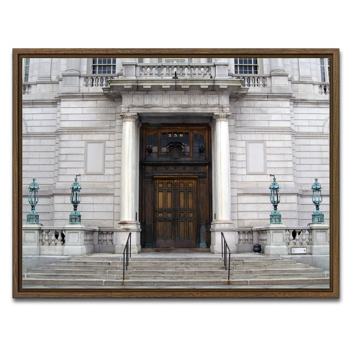 AUTO-MOCKUP WHITE | Hartford Connecticut Town Hall | 1 Piece | Walnut Framed Canvas | group=4x3
