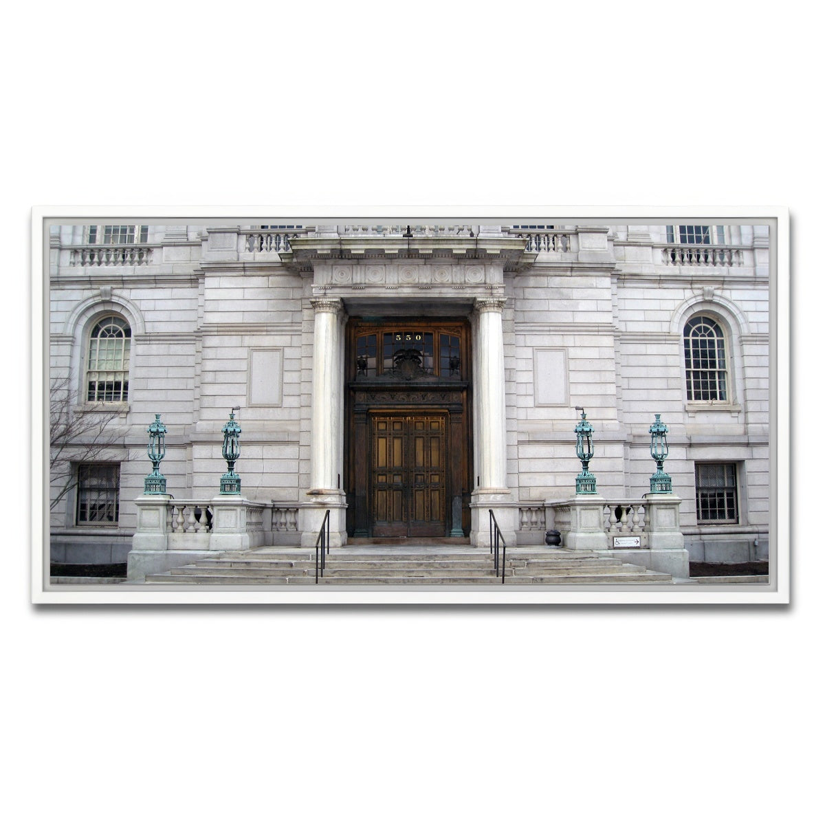 AUTO-MOCKUP WHITE | Hartford Connecticut Town Hall | 1 Piece | White Framed Canvas | group=2x1