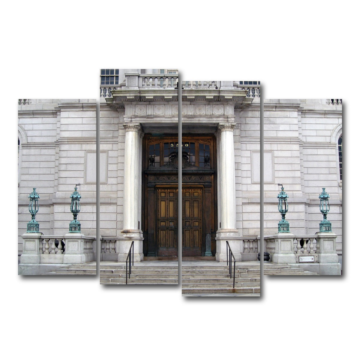 AUTO-MOCKUP WHITE | Hartford Connecticut Town Hall | 4 Piece | Gallery Wrap Canvas | group=4_normal