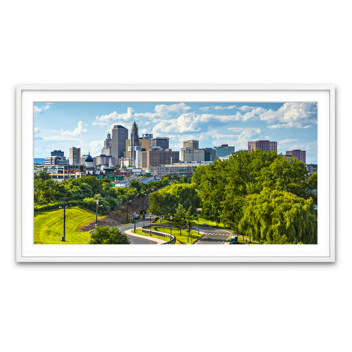 Framed Print 2x1 White