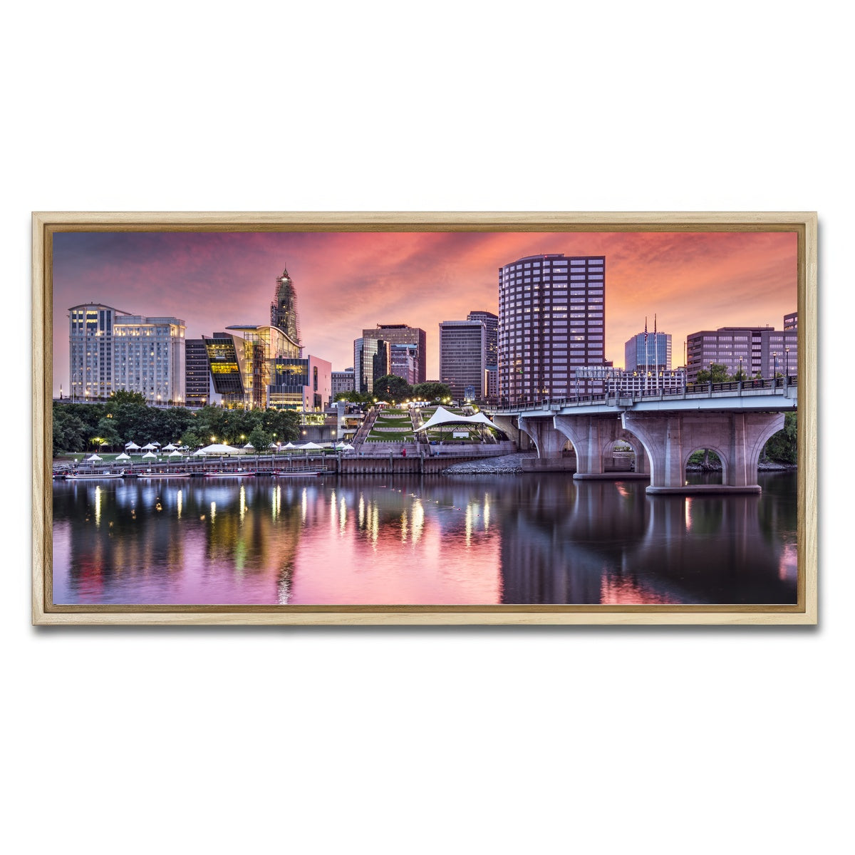 AUTO-MOCKUP WHITE | Hartford Skyline | 1 Piece | Natural Framed Canvas | group=2x1