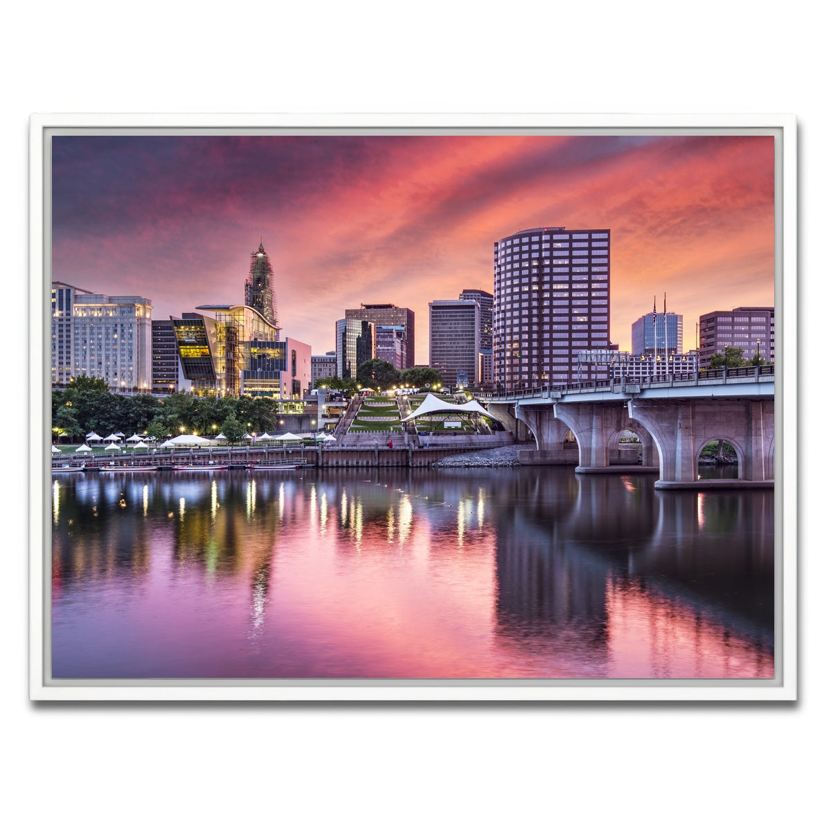 AUTO-MOCKUP WHITE | Hartford Skyline | 1 Piece | White Framed Canvas | group=4x3