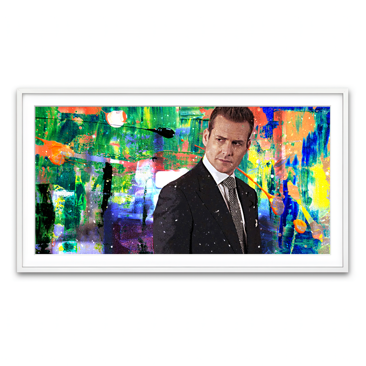 Framed Print 2x1 White