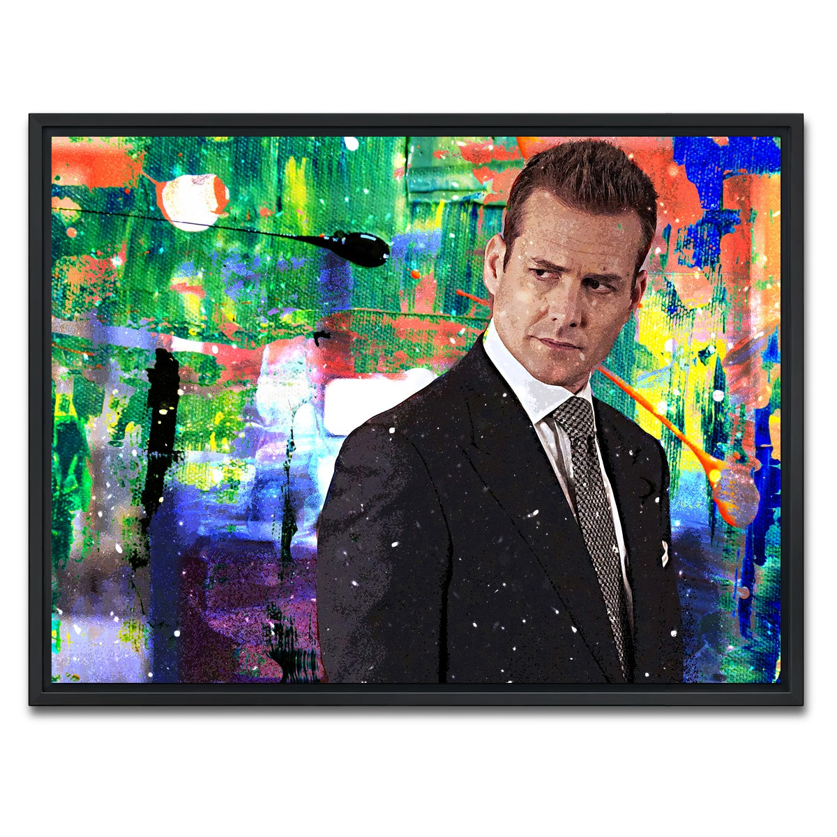 AUTO-MOCKUP WHITE | Harvey Specter | 1 Piece | Black Framed Canvas | group=4x3