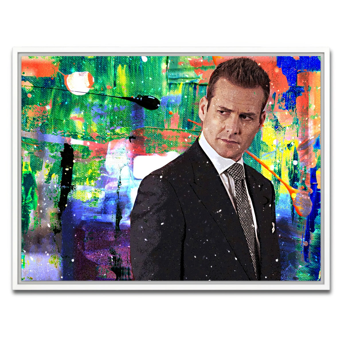 AUTO-MOCKUP WHITE | Harvey Specter | 1 Piece | White Framed Canvas | group=4x3