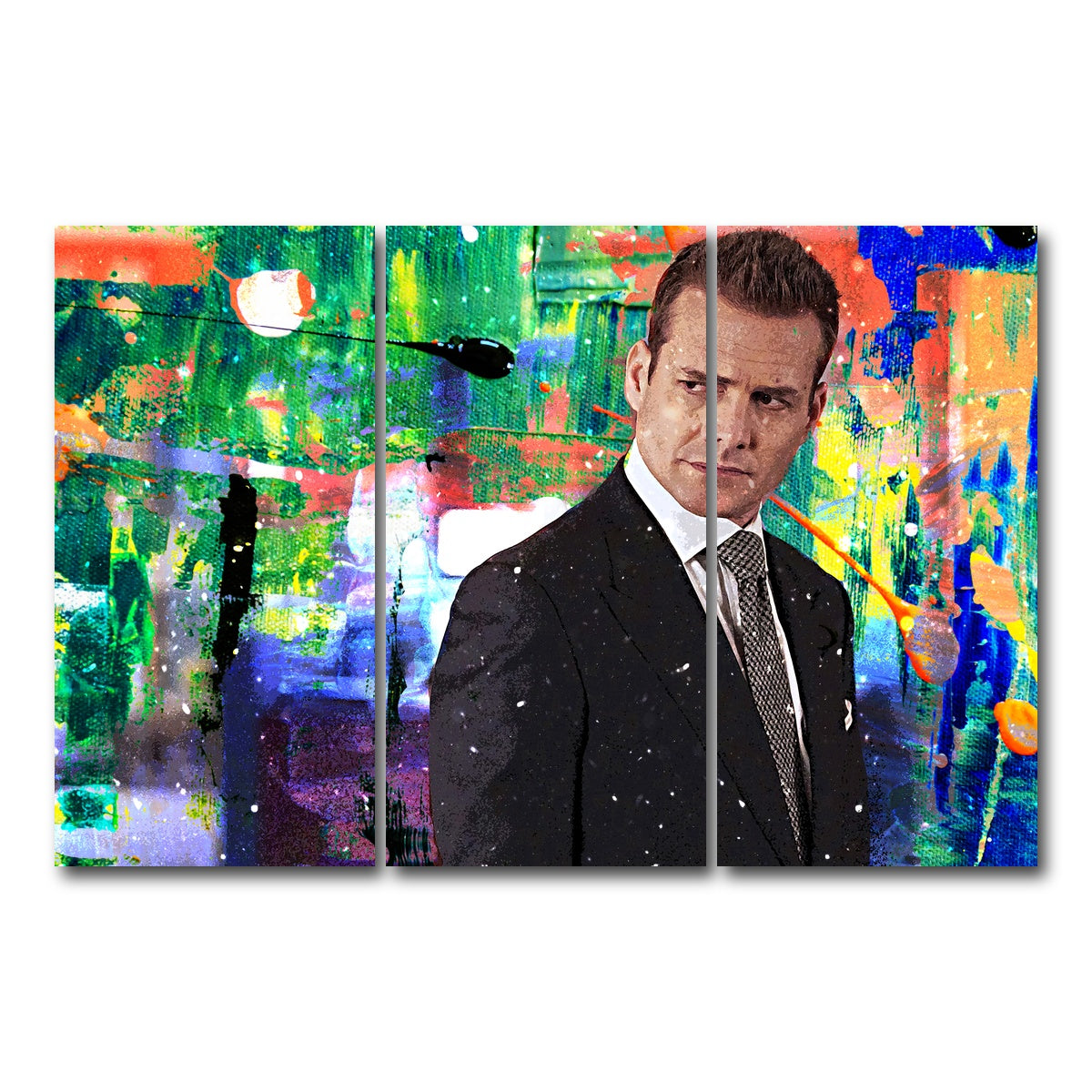 AUTO-MOCKUP WHITE | Harvey Specter | 3 Piece | Gallery Wrap Canvas | group=12x24