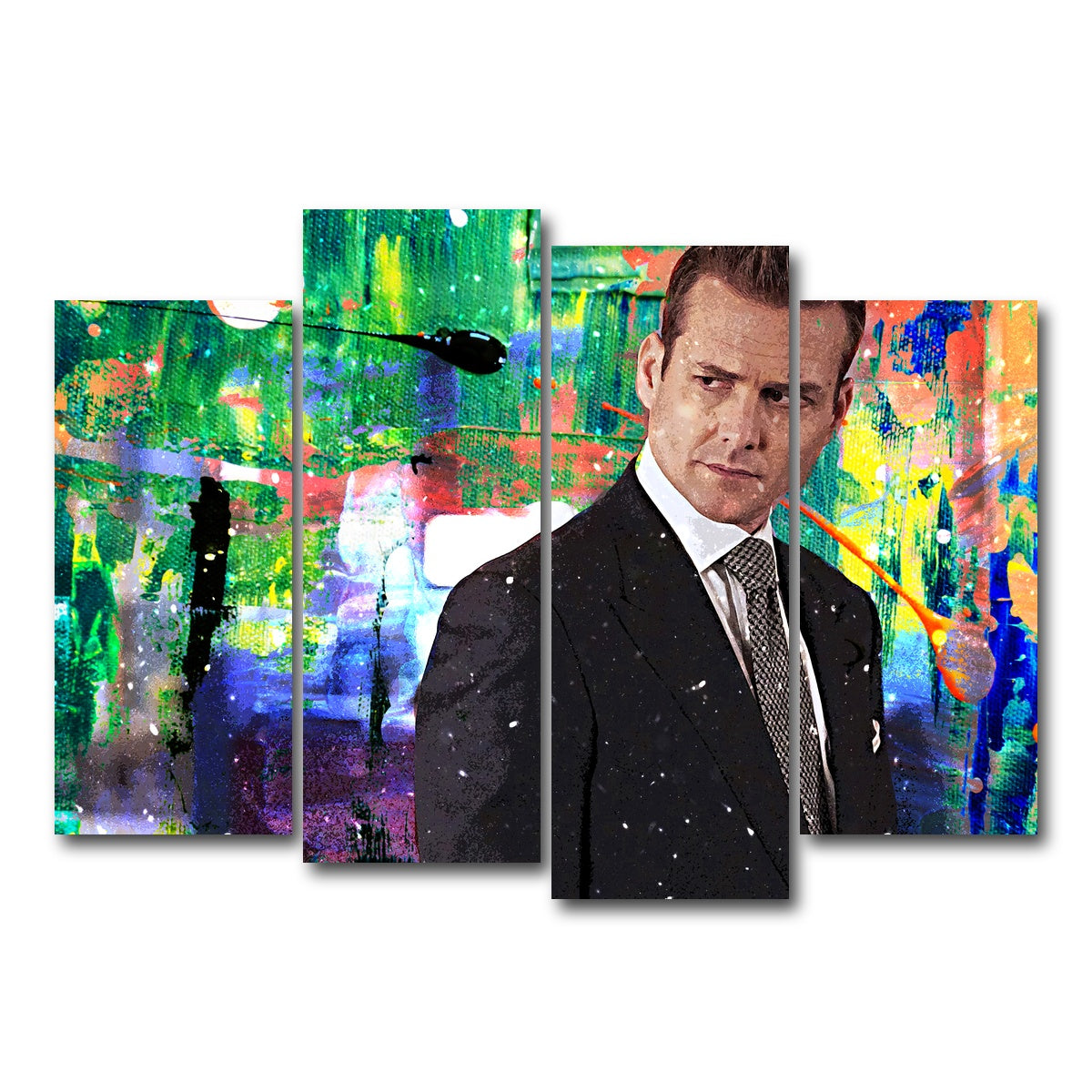 AUTO-MOCKUP WHITE | Harvey Specter | 4 Piece | Gallery Wrap Canvas | group=4_normal