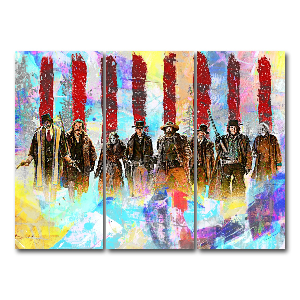 AUTO-MOCKUP WHITE | Hateful Eight | 3 Piece | Gallery Wrap Canvas | group=8x18