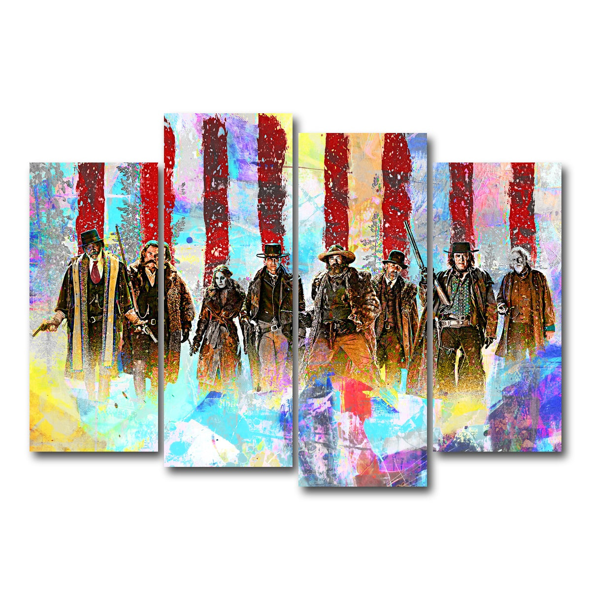 AUTO-MOCKUP WHITE | Hateful Eight | 4 Piece | Gallery Wrap Canvas | group=4_normal