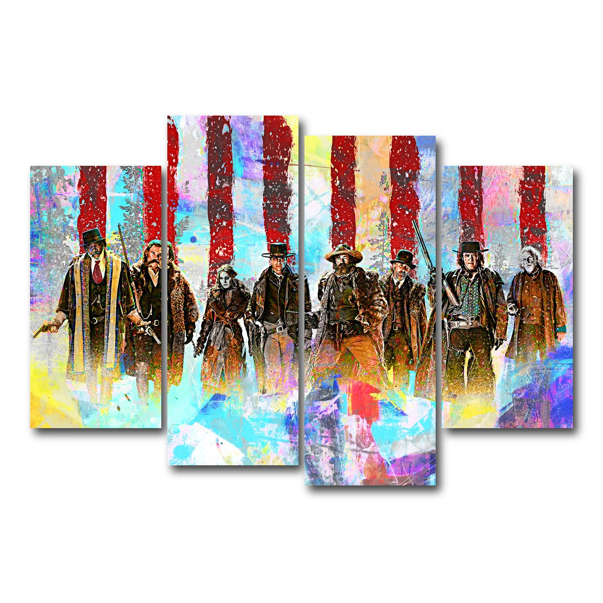AUTO-MOCKUP WHITE | Hateful Eight | 4 Piece | Gallery Wrap Canvas | group=4_short