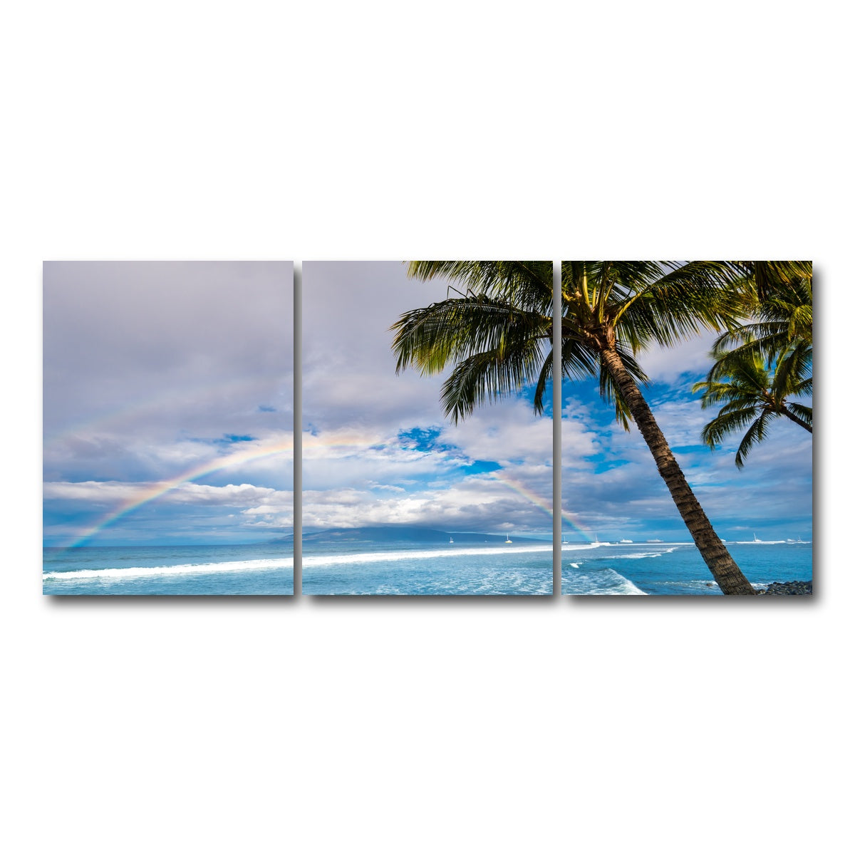AUTO-MOCKUP WHITE | Hawaiian Landscape | 3 Piece | Gallery Wrap Canvas | group=18x24