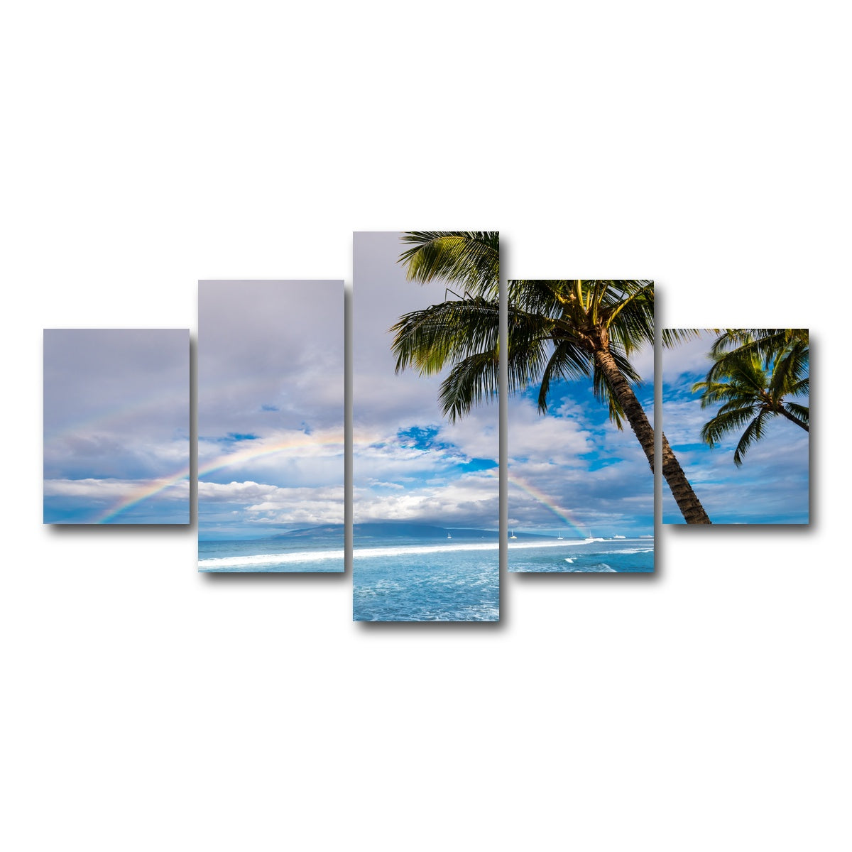 AUTO-MOCKUP WHITE | Hawaiian Landscape | 5 Piece | Gallery Wrap Canvas | group=5_short
