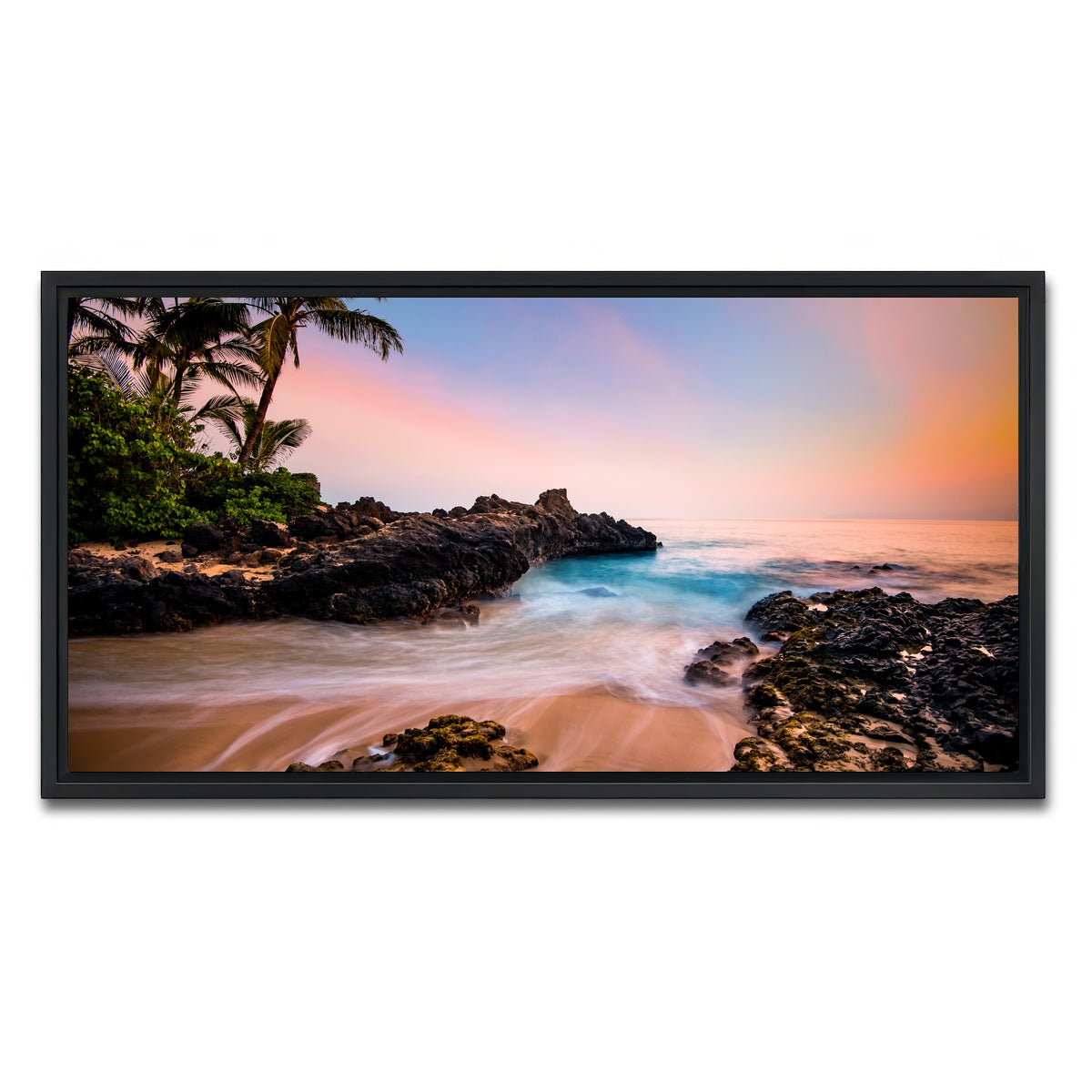 AUTO-MOCKUP WHITE | Hawaiian Paradise | 1 Piece | Black Framed Canvas | group=2x1