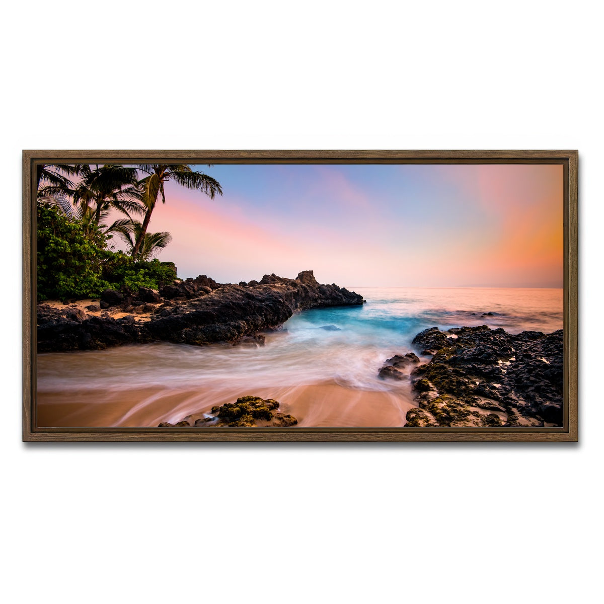 AUTO-MOCKUP WHITE | Hawaiian Paradise | 1 Piece | Walnut Framed Canvas | group=2x1