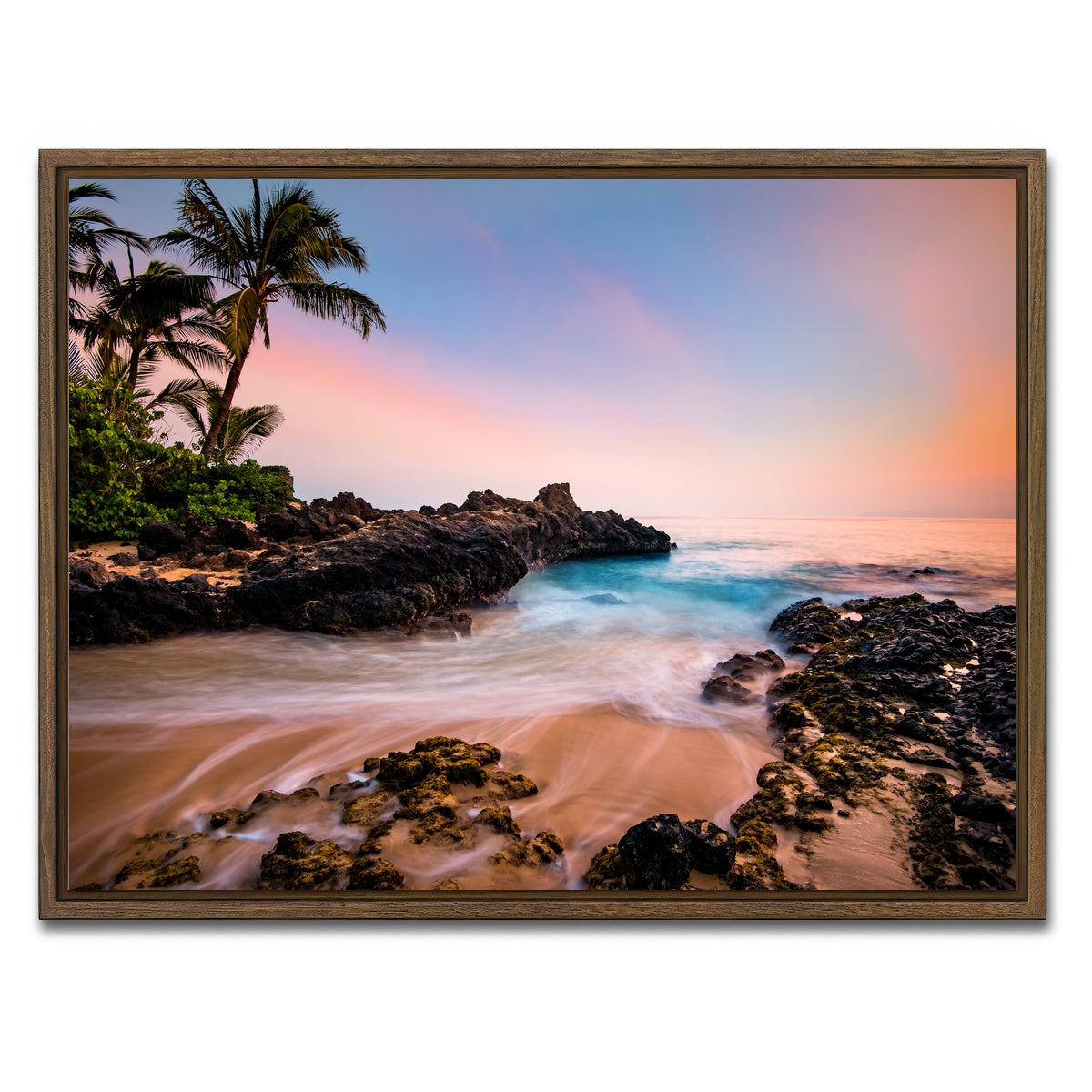 AUTO-MOCKUP WHITE | Hawaiian Paradise | 1 Piece | Walnut Framed Canvas | group=4x3