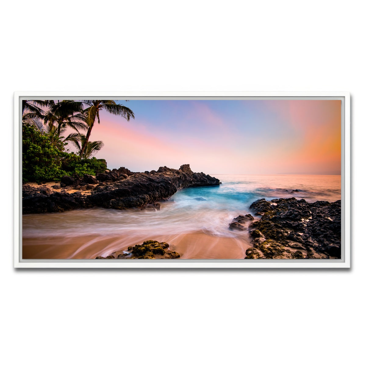AUTO-MOCKUP WHITE | Hawaiian Paradise | 1 Piece | White Framed Canvas | group=2x1