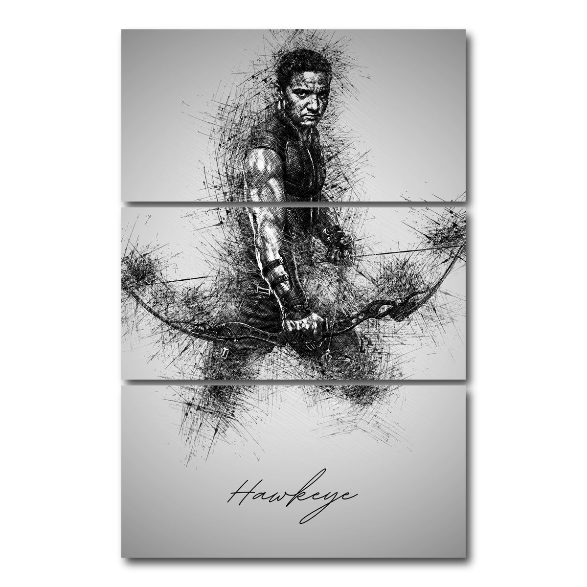 AUTO-MOCKUP WHITE | Hawkeye | 3 Piece | Gallery Wrap Canvas | group=12x24_stacked