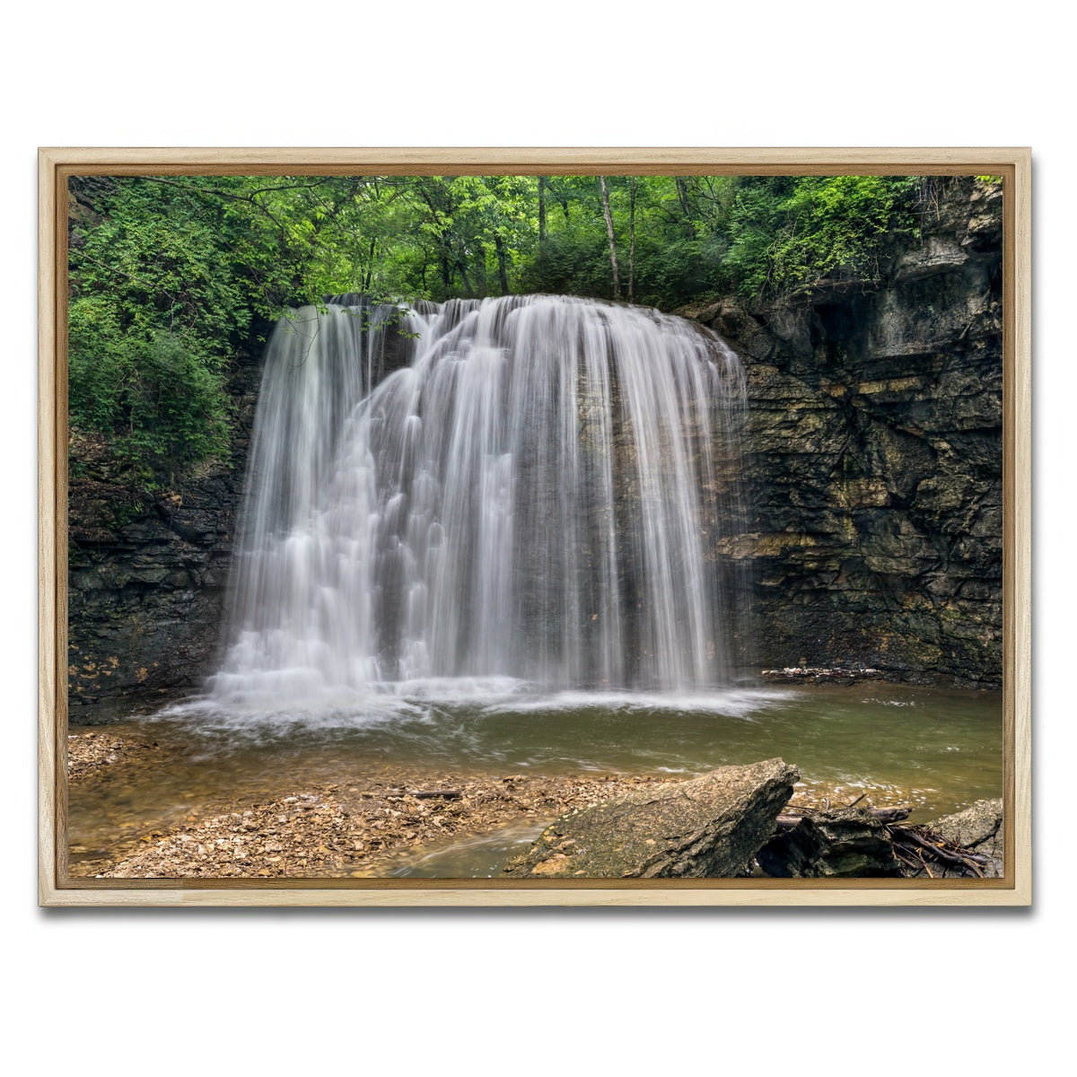 AUTO-MOCKUP WHITE | Hayden Falls | 1 Piece | Natural Framed Canvas | group=4x3
