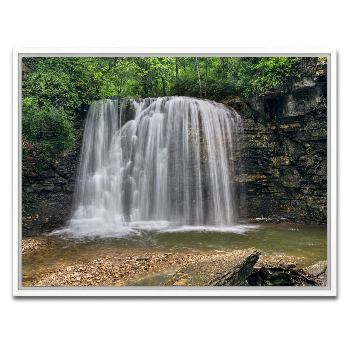 AUTO-MOCKUP WHITE | Hayden Falls | 1 Piece | White Framed Canvas | group=4x3