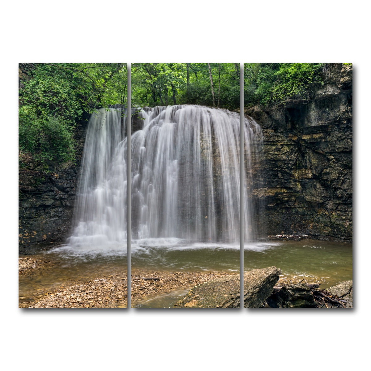 AUTO-MOCKUP WHITE | Hayden Falls | 3 Piece | Gallery Wrap Canvas | group=8x18