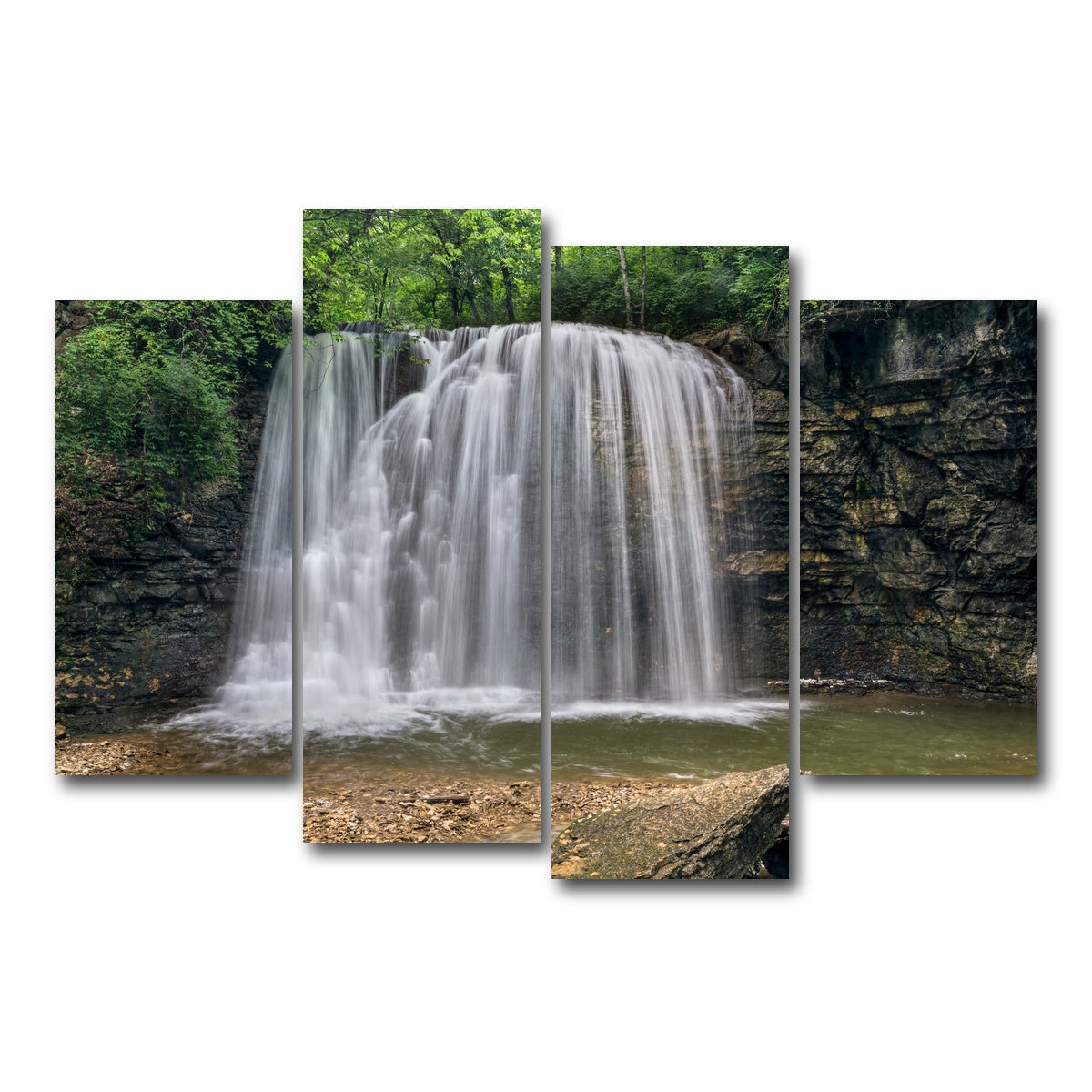 AUTO-MOCKUP WHITE | Hayden Falls | 4 Piece | Gallery Wrap Canvas | group=4_short