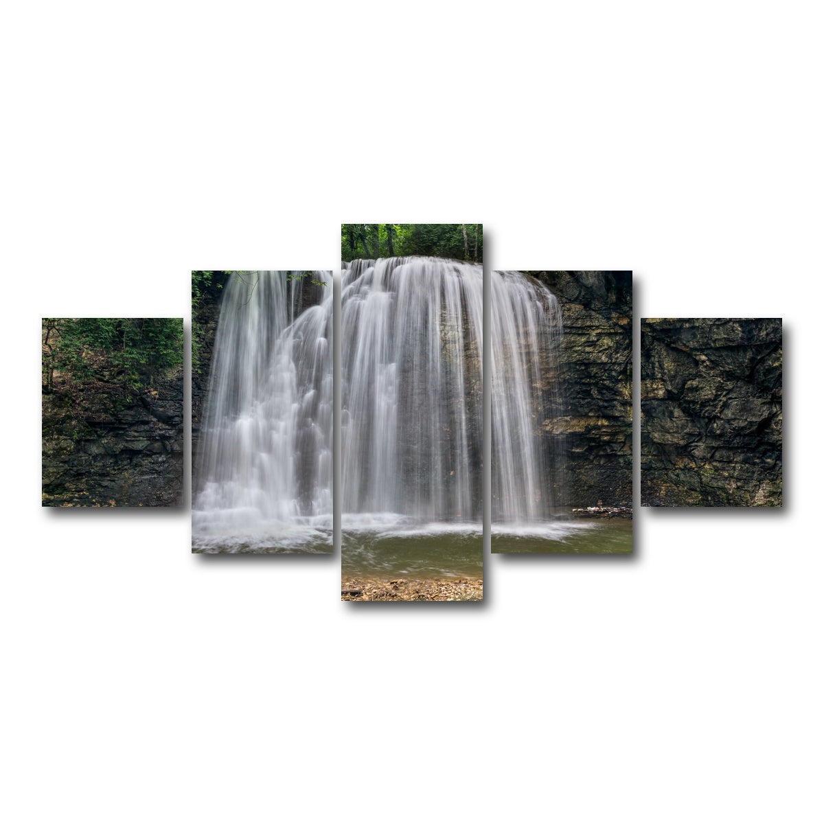 AUTO-MOCKUP WHITE | Hayden Falls | 5 Piece | Gallery Wrap Canvas | group=5_short