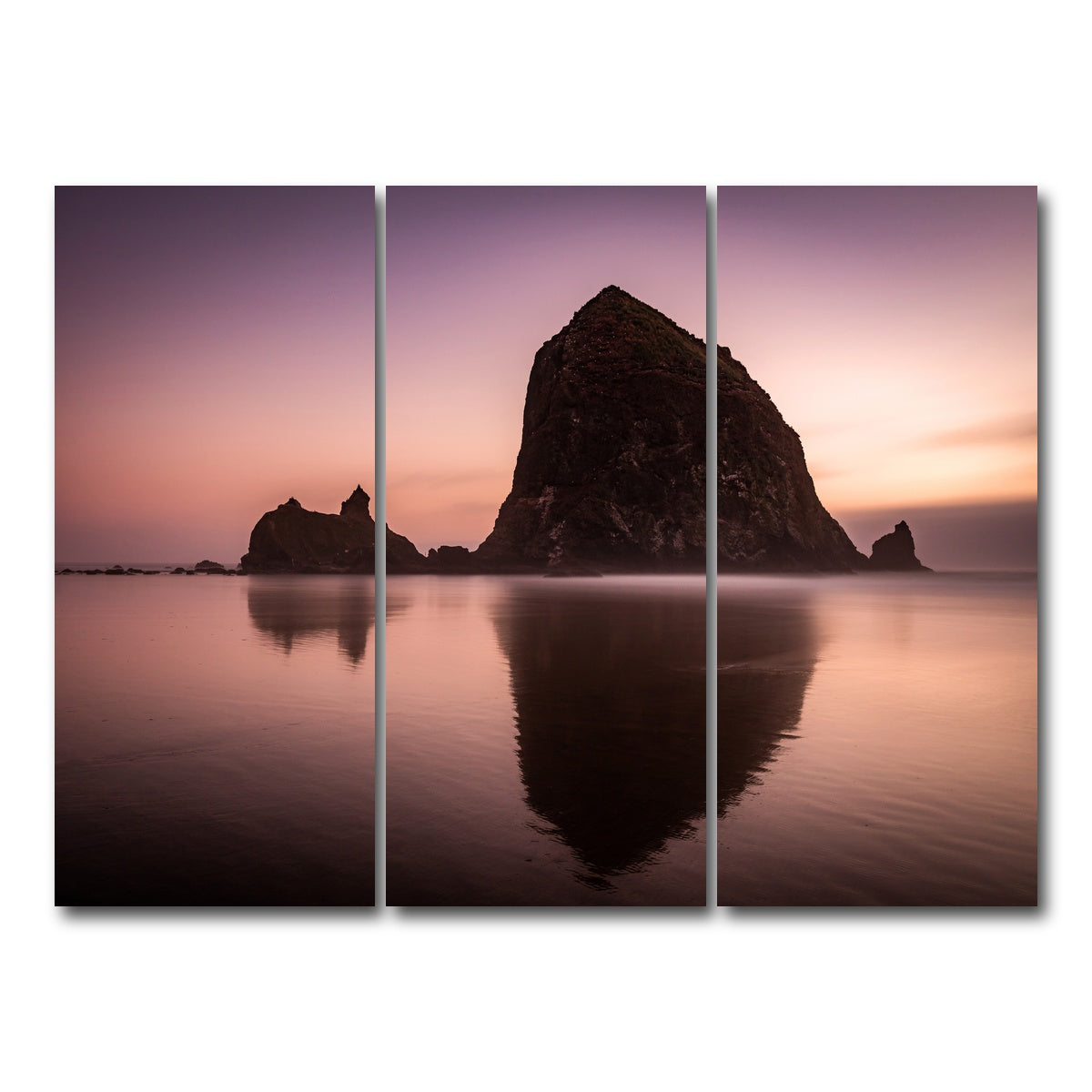 AUTO-MOCKUP WHITE | Haystack Rock | 3 Piece | Gallery Wrap Canvas | group=8x18
