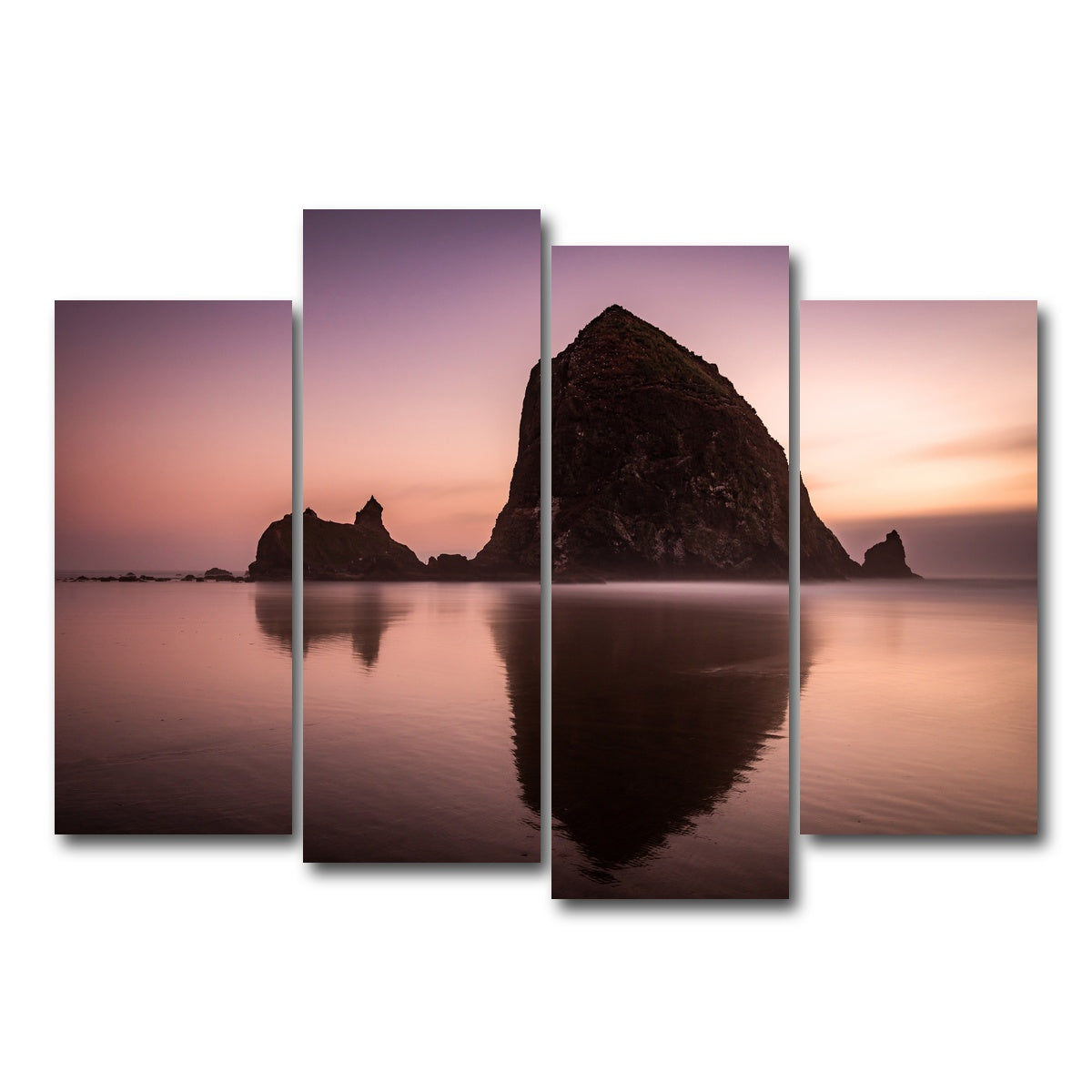 AUTO-MOCKUP WHITE | Haystack Rock | 4 Piece | Gallery Wrap Canvas | group=4_normal