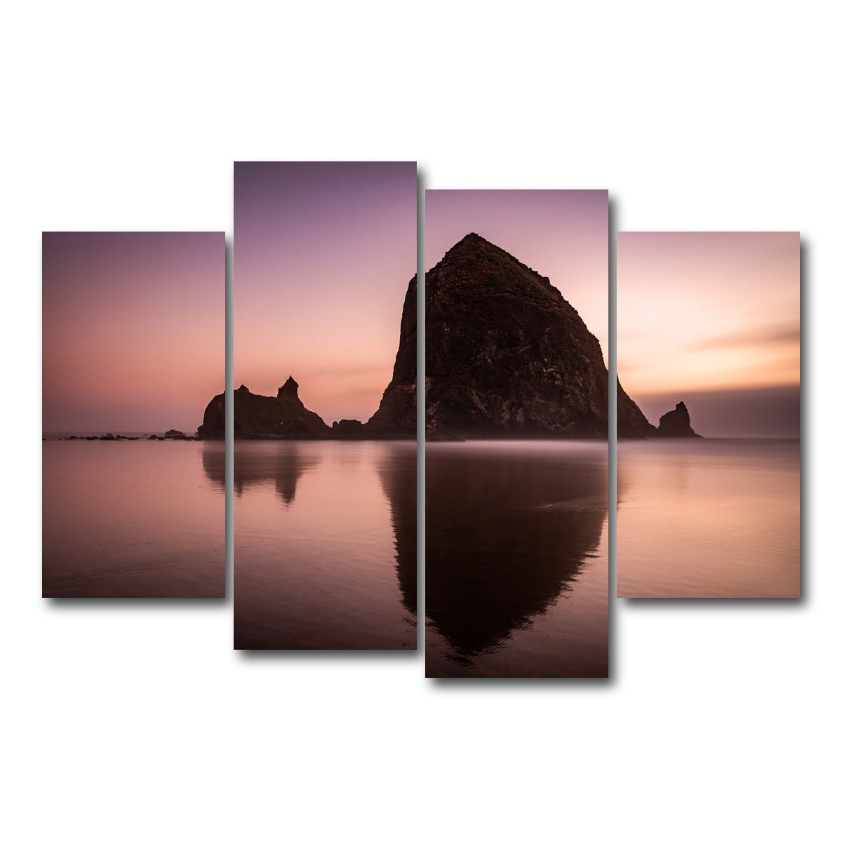 AUTO-MOCKUP WHITE | Haystack Rock | 4 Piece | Gallery Wrap Canvas | group=4_short