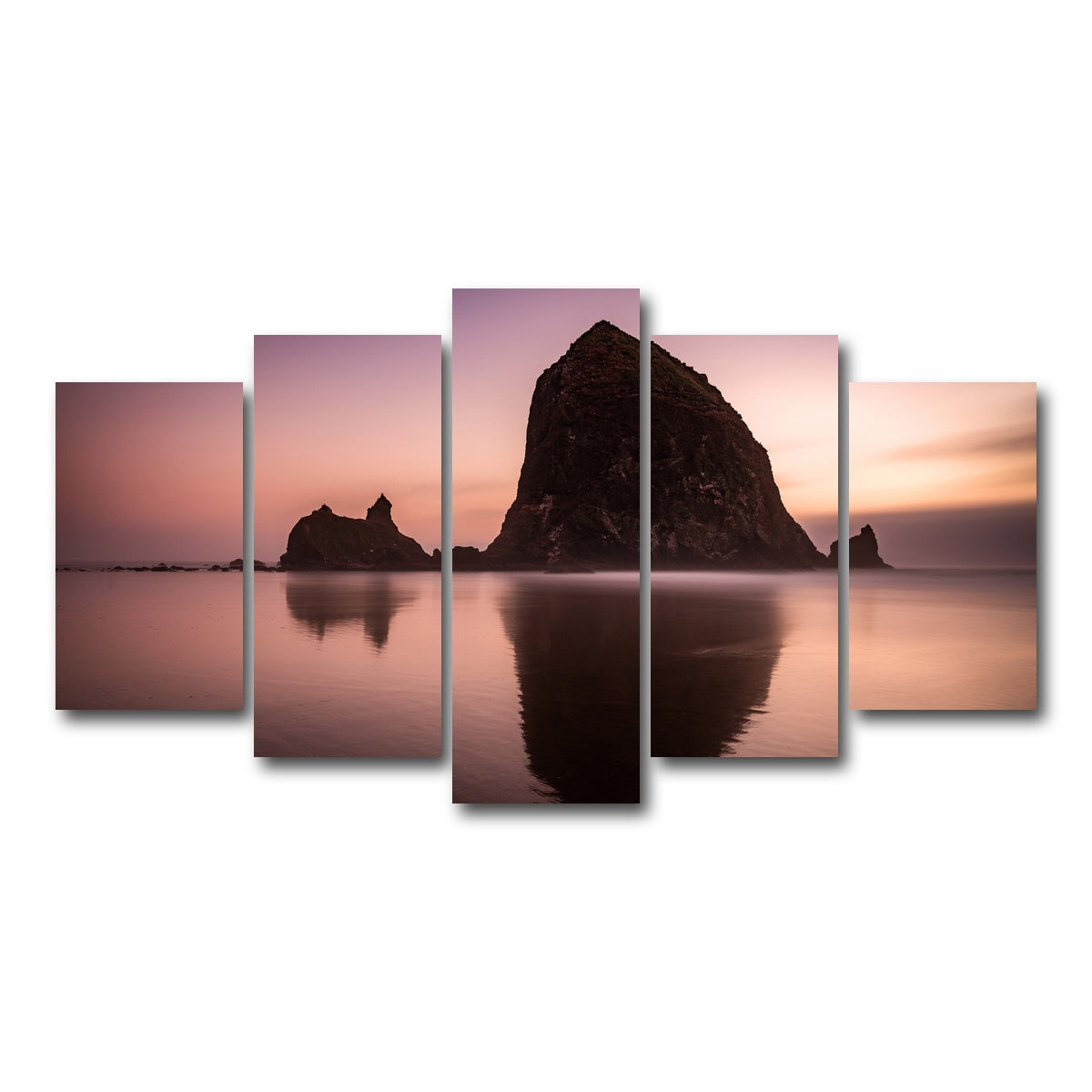 AUTO-MOCKUP WHITE | Haystack Rock | 5 Piece | Gallery Wrap Canvas | group=5_normal