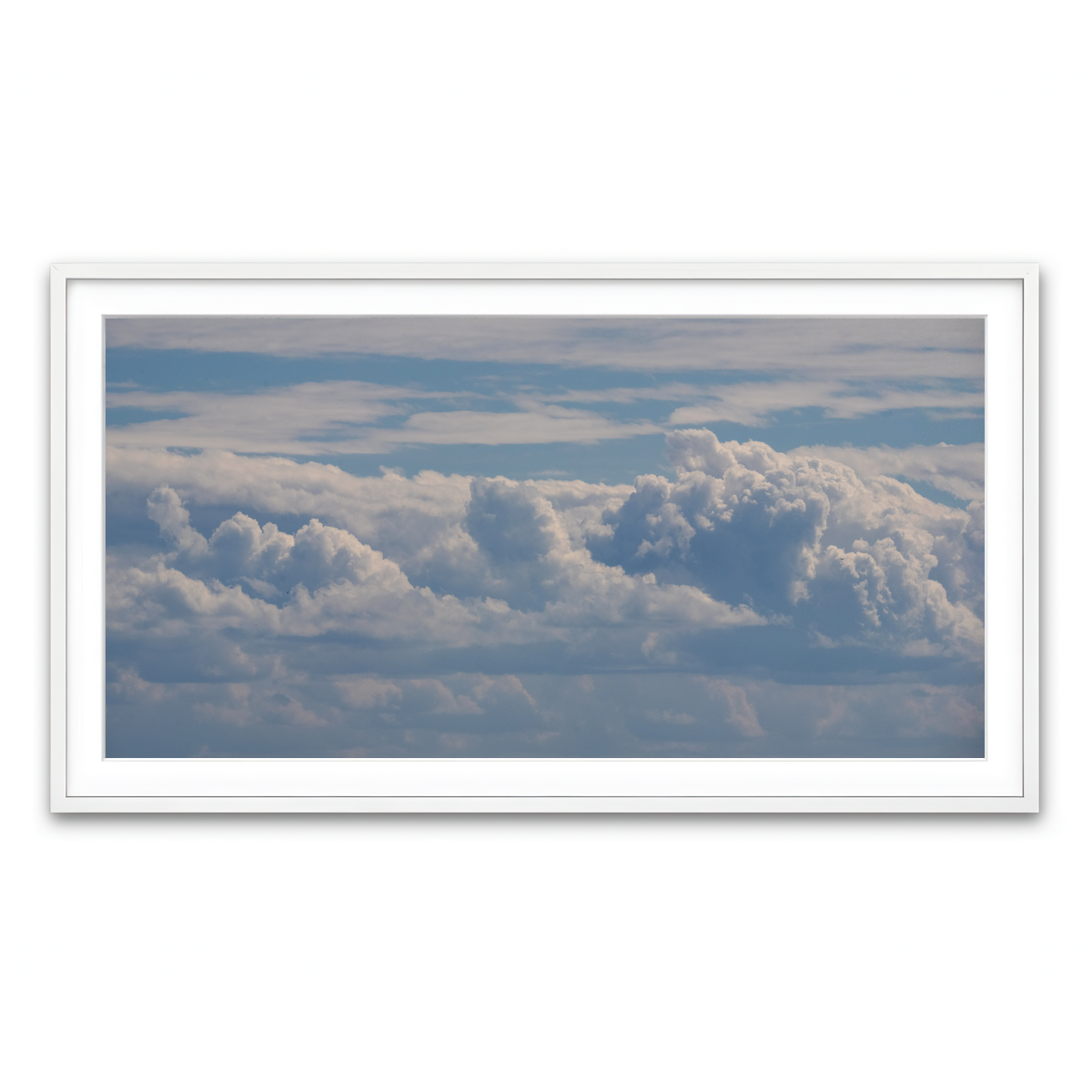 Framed Print 2x1 White