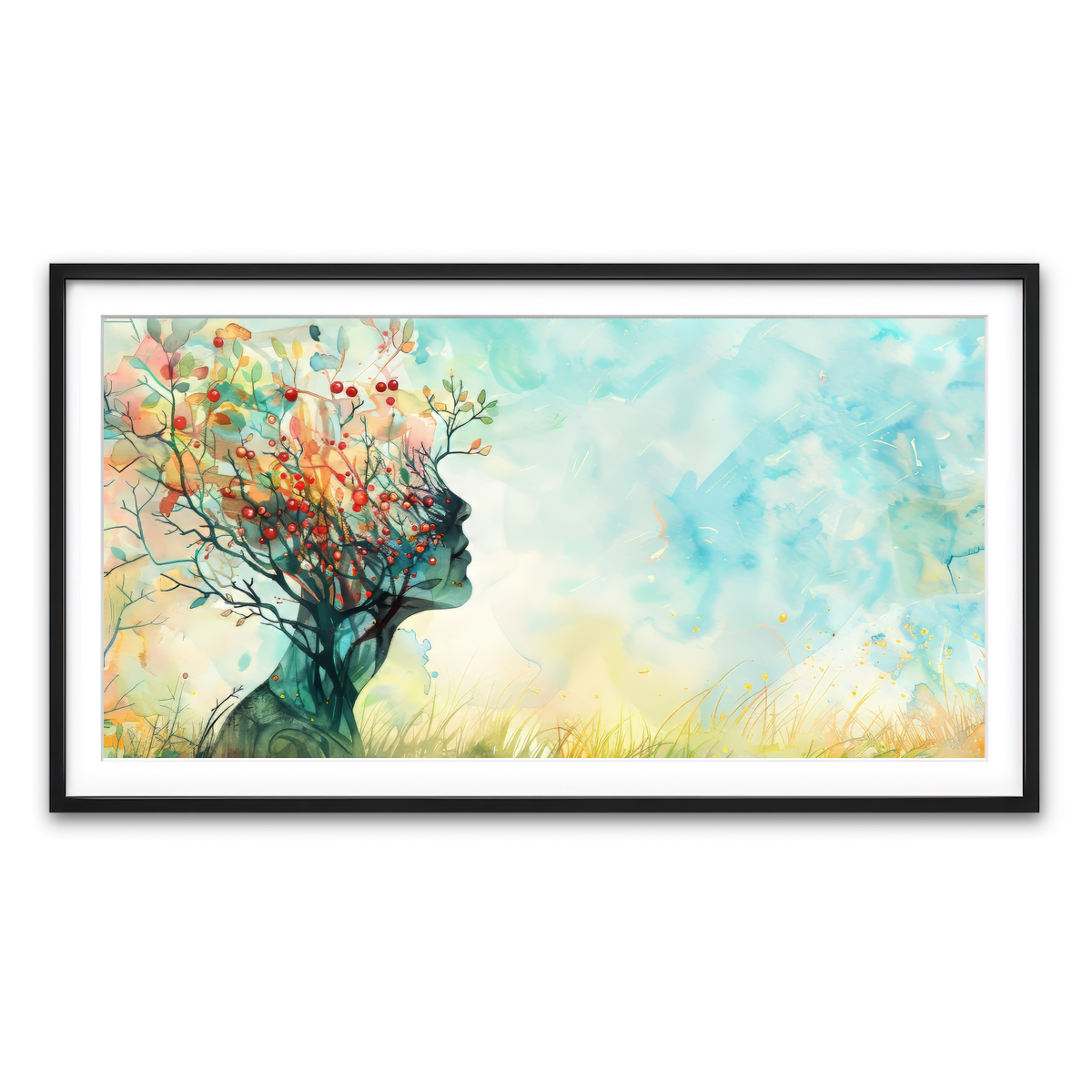 Framed Print 2x1 Black