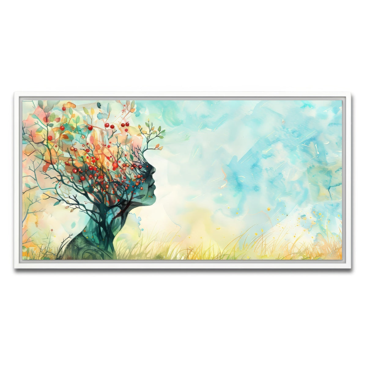 AUTO-MOCKUP WHITE | Healing Mind | 1 Piece | White Framed Canvas | group=2x1