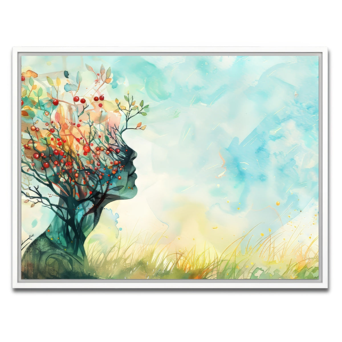 AUTO-MOCKUP WHITE | Healing Mind | 1 Piece | White Framed Canvas | group=4x3