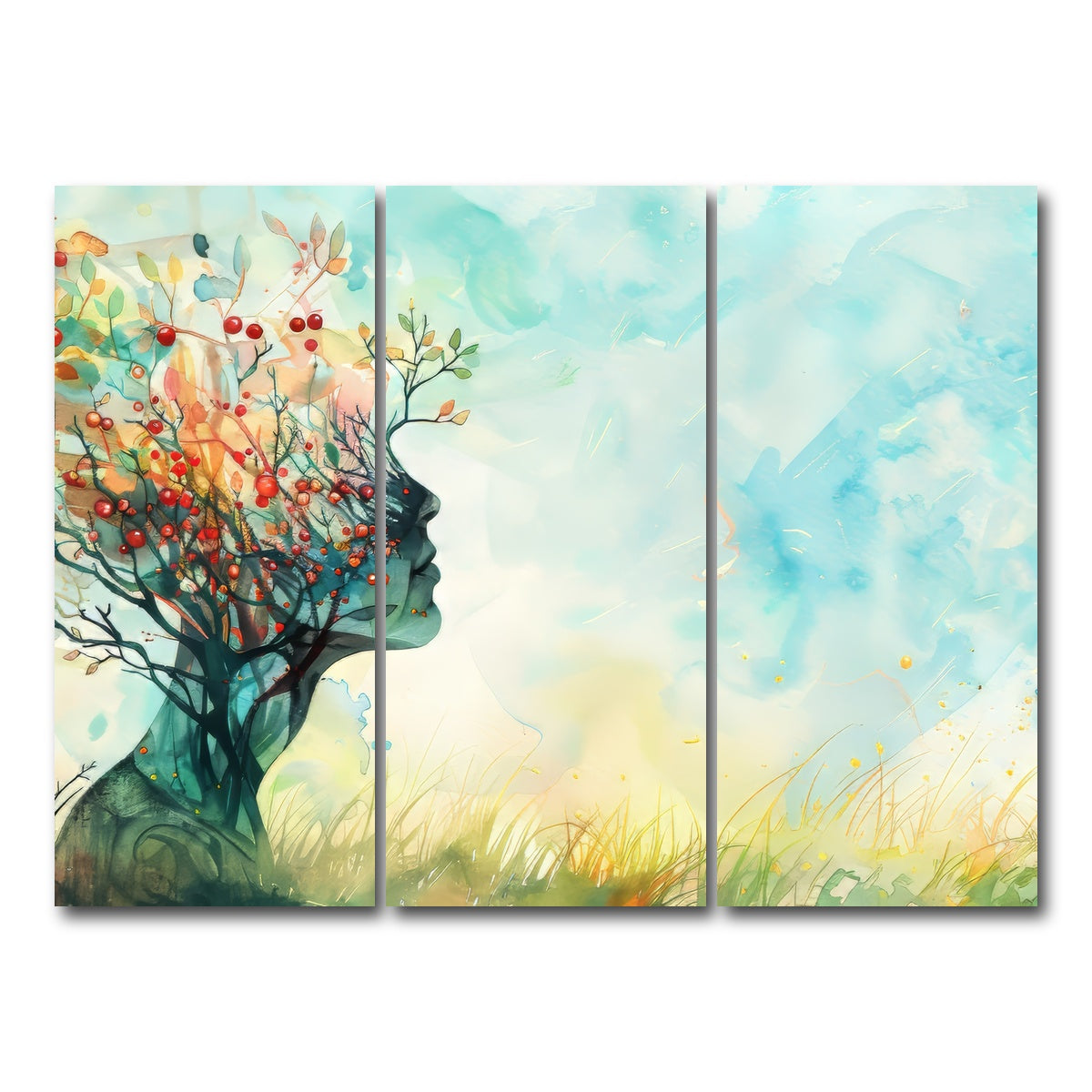 AUTO-MOCKUP WHITE | Healing Mind | 3 Piece | Gallery Wrap Canvas | group=8x18
