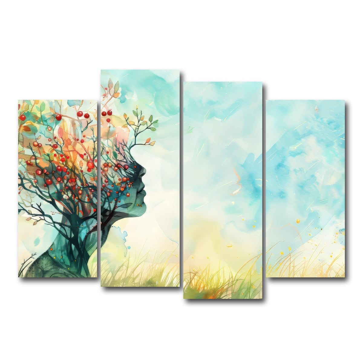 AUTO-MOCKUP WHITE | Healing Mind | 4 Piece | Gallery Wrap Canvas | group=4_normal