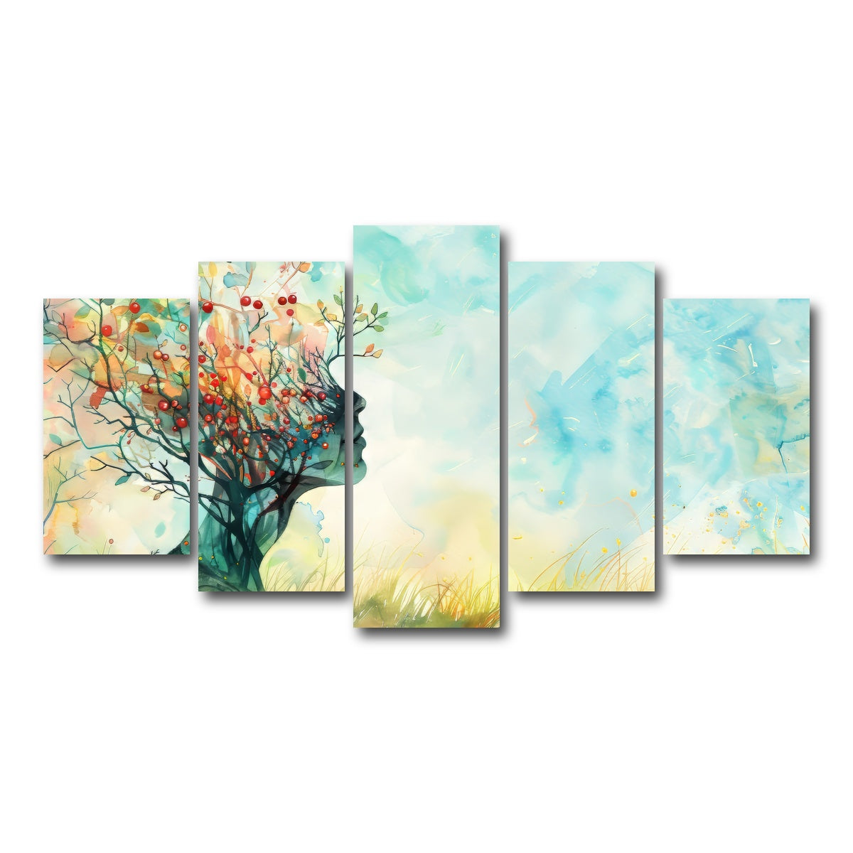 AUTO-MOCKUP WHITE | Healing Mind | 5 Piece | Gallery Wrap Canvas | group=5_normal