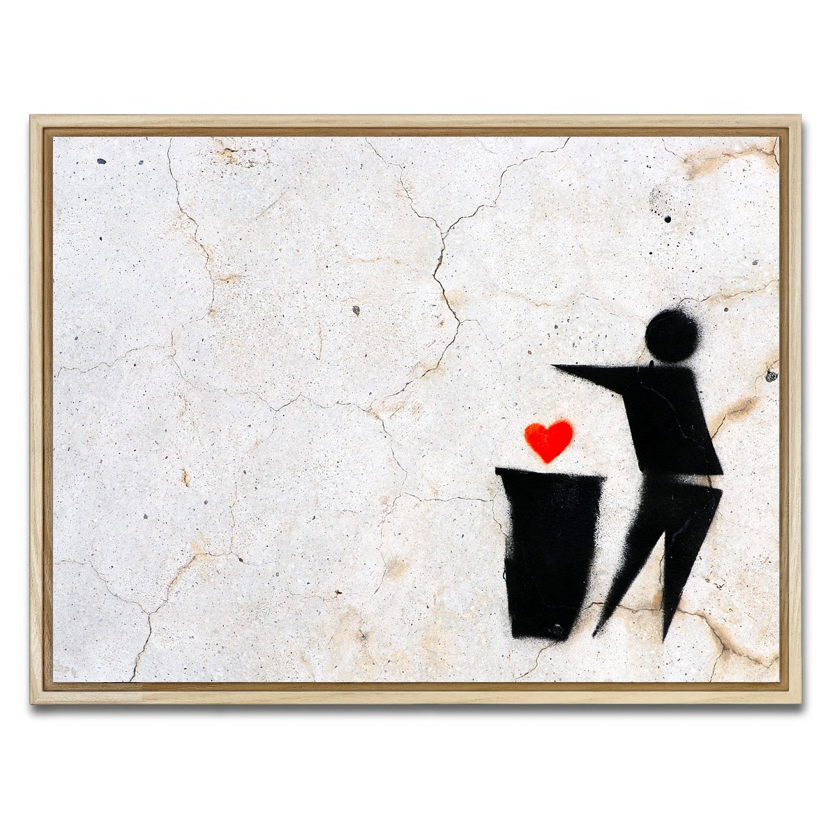 AUTO-MOCKUP WHITE | Heart to Trash | 1 Piece | Natural Framed Canvas | group=4x3