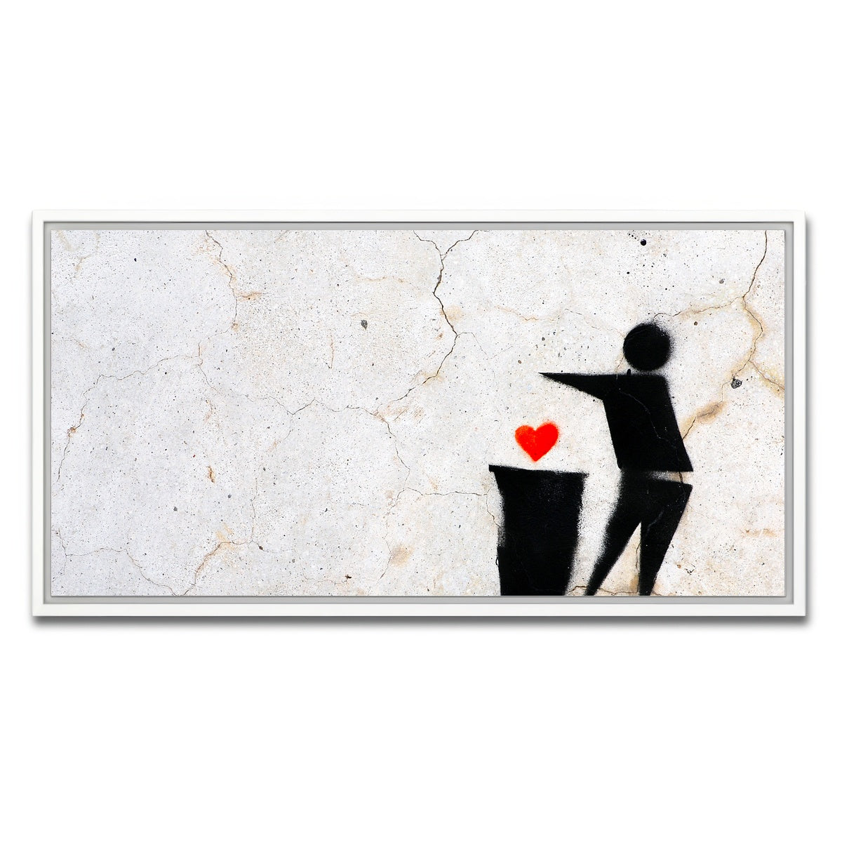 AUTO-MOCKUP WHITE | Heart to Trash | 1 Piece | White Framed Canvas | group=2x1