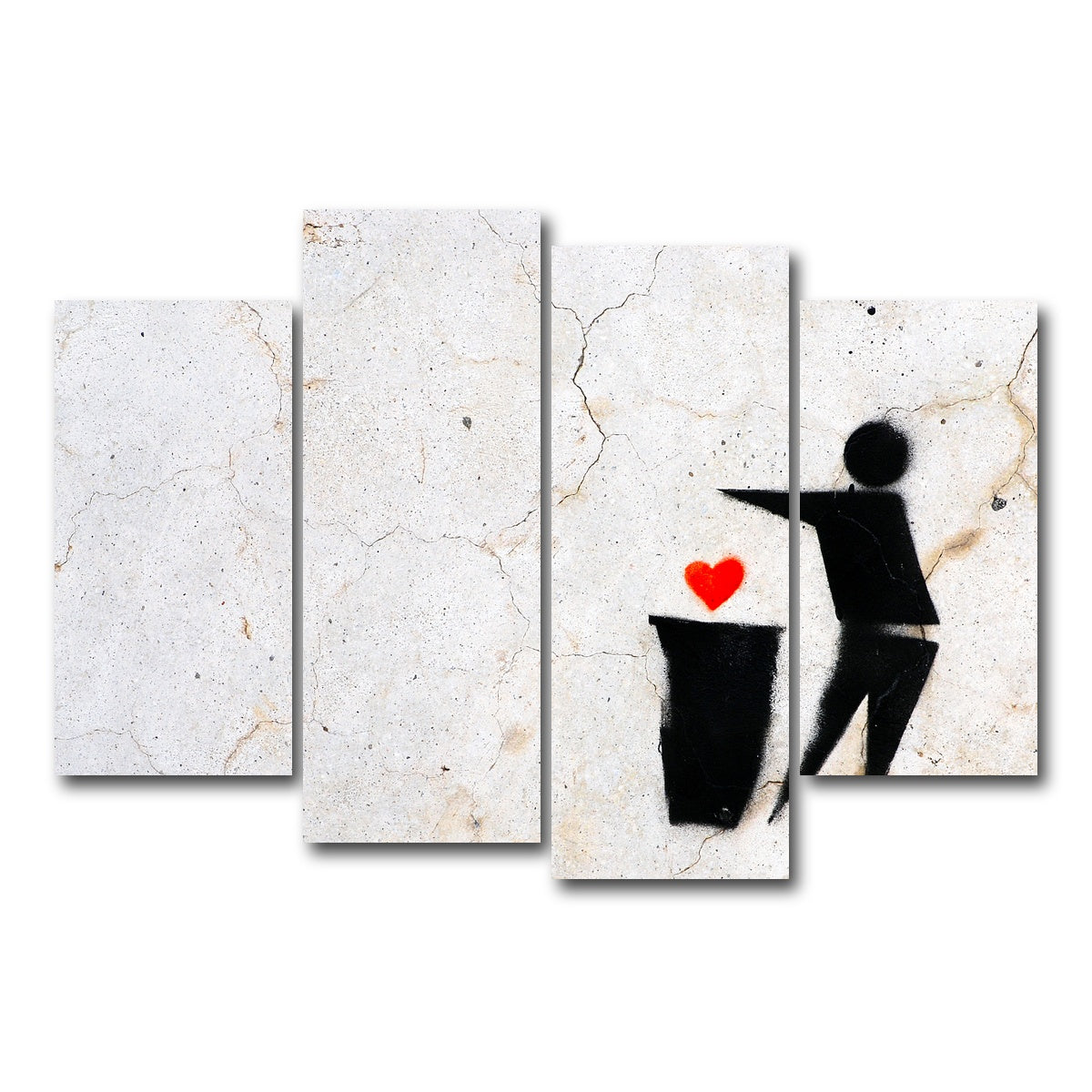 AUTO-MOCKUP WHITE | Heart to Trash | 4 Piece | Gallery Wrap Canvas | group=4_short