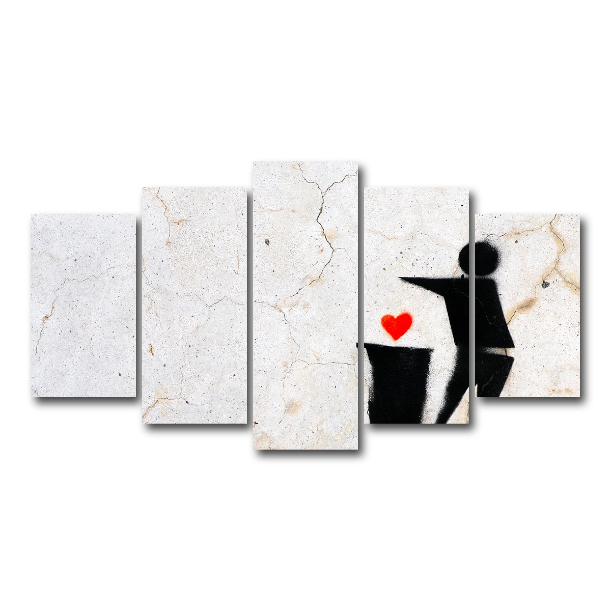 AUTO-MOCKUP WHITE | Heart to Trash | 5 Piece | Gallery Wrap Canvas | group=5_normal