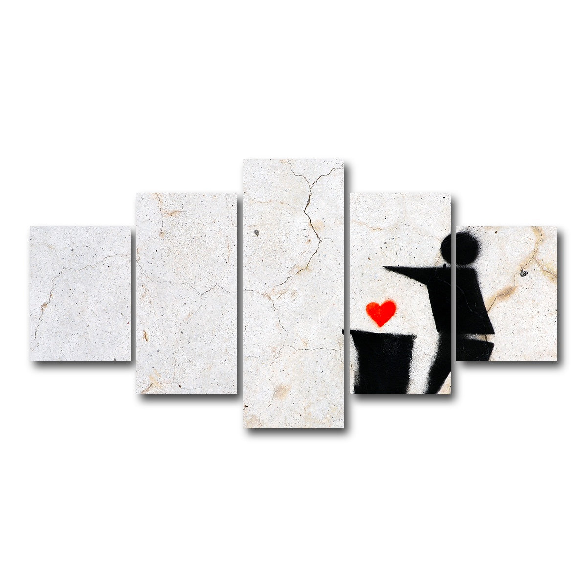 AUTO-MOCKUP WHITE | Heart to Trash | 5 Piece | Gallery Wrap Canvas | group=5_short