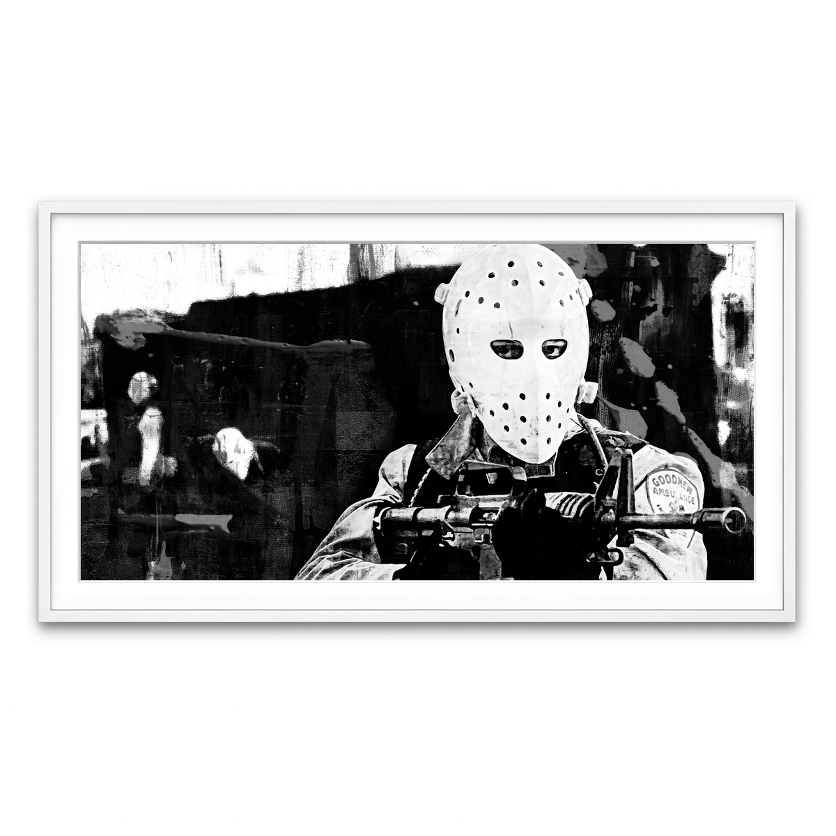 Framed Print 2x1 White