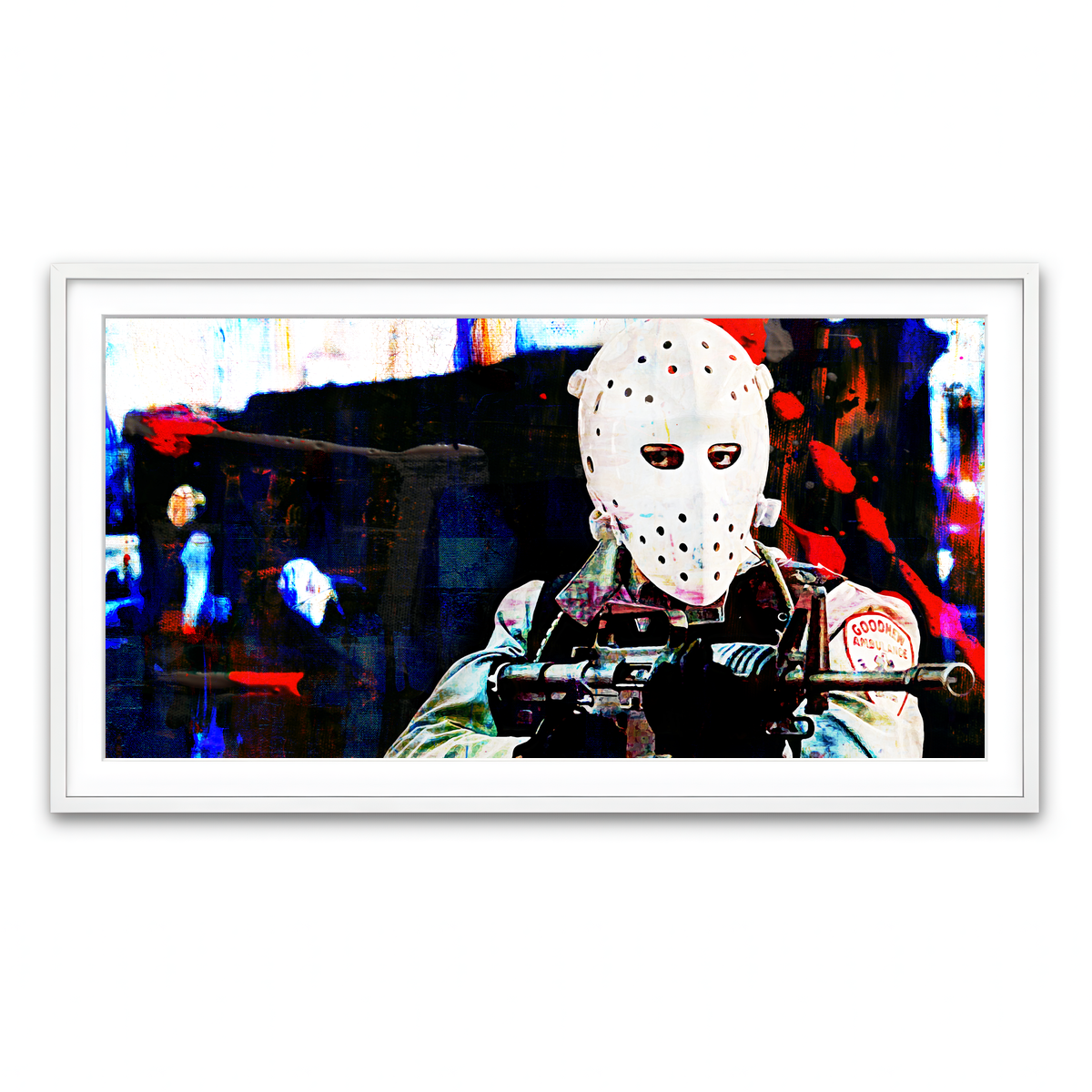 Framed Print 2x1 White