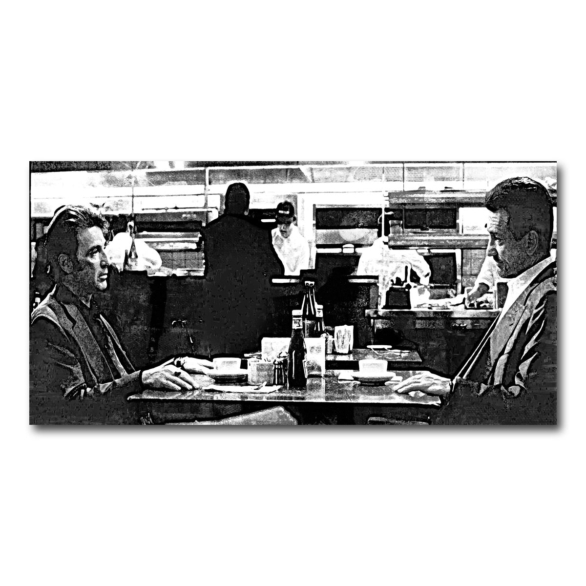 AUTO-MOCKUP WHITE | Heat - The Meeting Grayscale | 1 Piece | Gallery Wrap Canvas | group=2x1