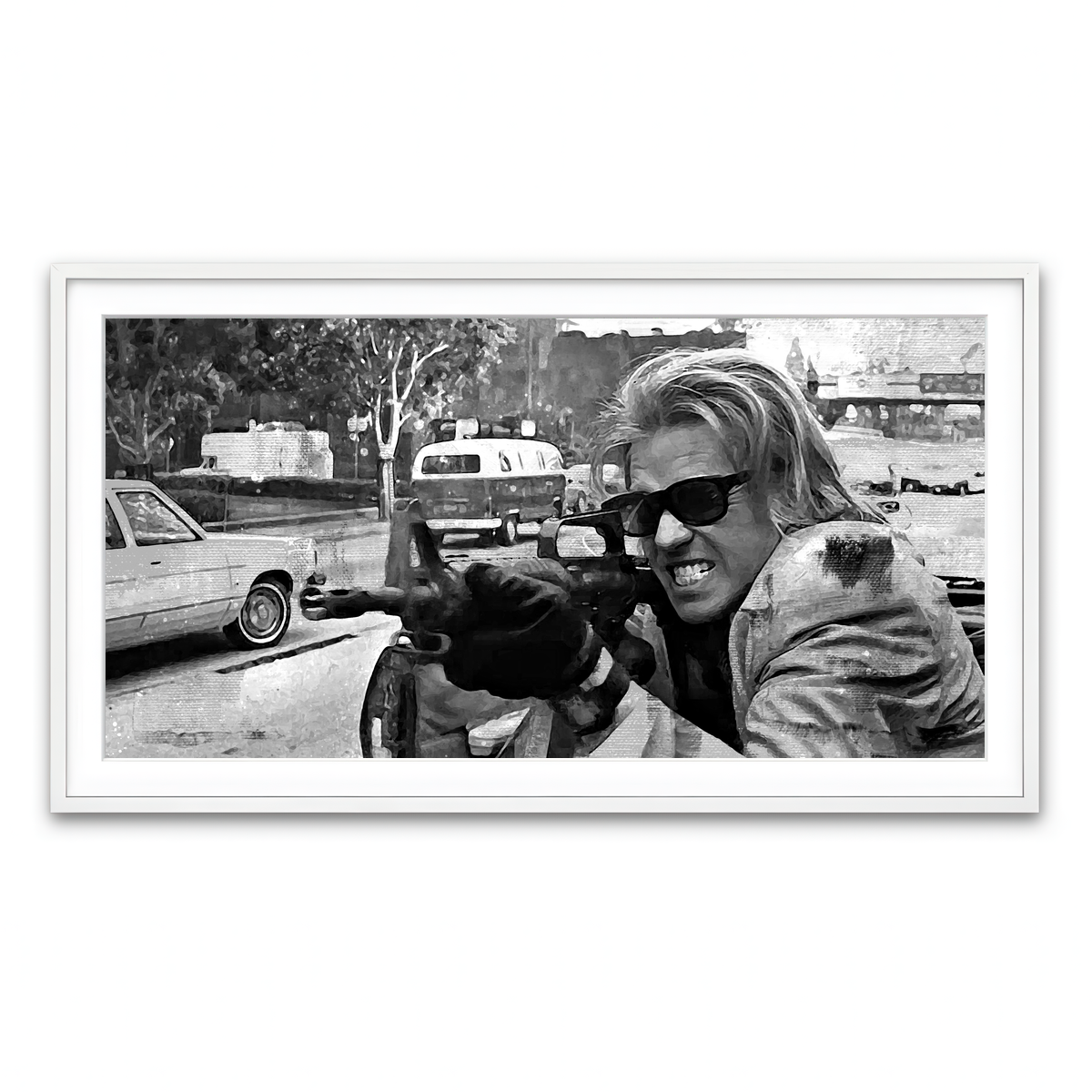 Framed Print 2x1 White