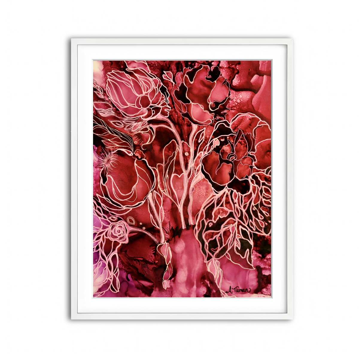 Framed Print 3x4 White